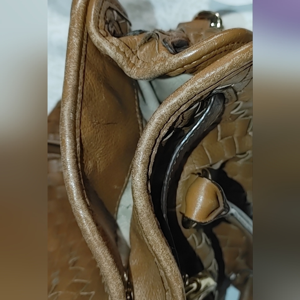 AUTHENTICMICHAEL Kors Handbag Purse Shoulder Bag  Suede Cross Weave Limi… - Picture 11 of 13